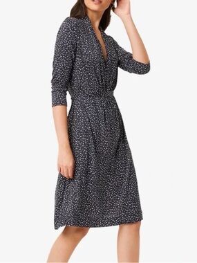 navy blue dress for baby girl Women's Harry A-Line Long Sleeved Cotton Midi Dress S/M/L Brown Mean Blvd Brown / L